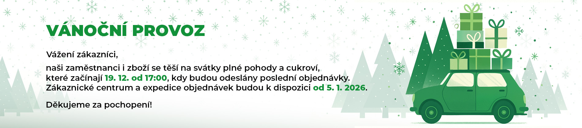 Provozní doba vánoce 2025